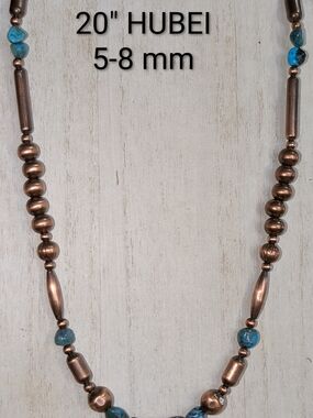 Hubei Turquoise & Copper Pearl Necklace